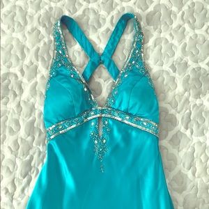 Turquoise prom dress
